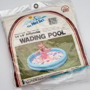 Vintage 1987 Intex The Wet Set 34x6 Inflatable Wading Pool Style 59410 New